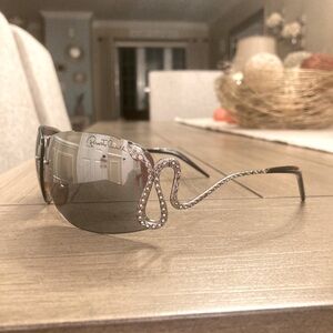 Vintage Roberto Cavalli crystal snake sunglasses
